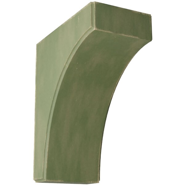 Ekena Millwork 5 1/4"W x 10"D x 12"H Clarksville Wood Vintage Decor Bracket, Restoration Green BKTWD05X10X12CVGR - main